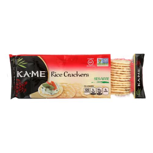 Ka'me Rice Crackers - Sesame - Case Of 12 - 3.5 Oz. - 7