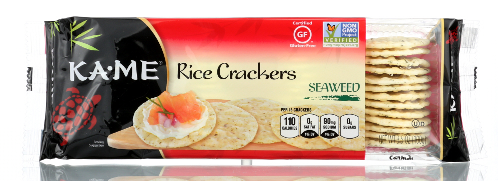 KA ME: Seaweed Rice Crackers Gluten Free, 3.5 oz - 0070844001075
