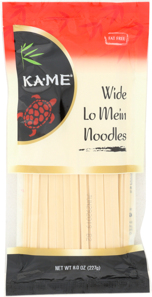 KA-ME: Wide Chinese Lo Mein Noodles, 8 oz - 0070844004755