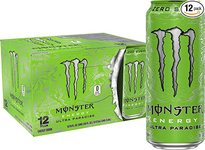  Monster Energy Ultra Paradise, Sugar Free Energy Drink, 16 Ounce (Pack of 12)  - 070847037910