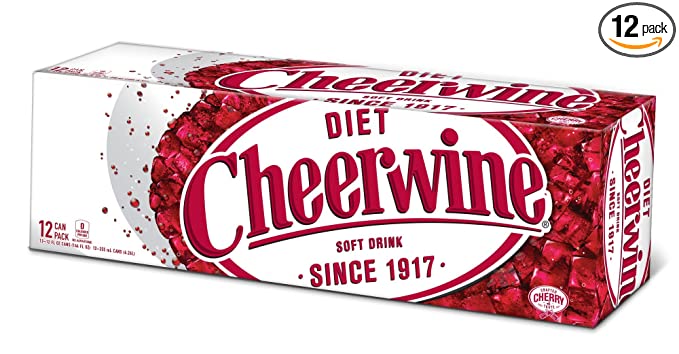 Cheerwine Diet Cherry Soda Soft Drink, 12 oz (12 Pack) - 070925001581