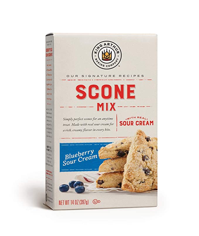 King Arthur, Blueberry Sour Cream Scone Mix, Signature Recipes, Non-GMO Project Verified, Certified Kosher, 14 Ounces - 071012070053