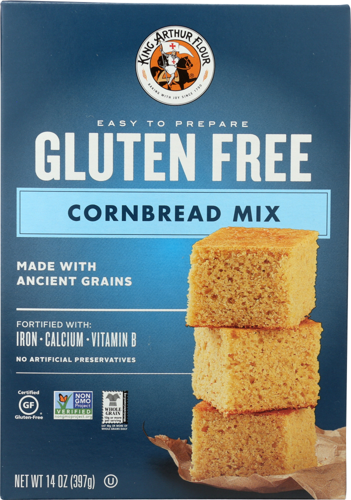 KING ARTHUR: Gluten-Free Cornbread Mix, 14 oz - 0071012075249