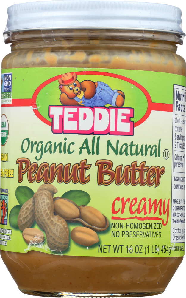 TEDDIE: Peanut Butter Creamy Organic, 16 oz - 0071018010756