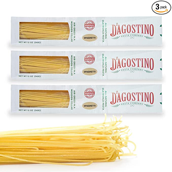  Dagostino Handmade Pasta Spaghetti Pasta, 12 Ounce (Pack of 3)  - 071054993051