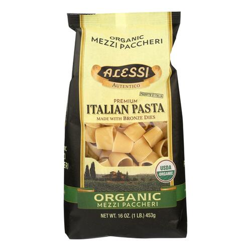 Alessi - Premium Italian Pasta - Organic Mezzi Paccheri - Case Of 6 - 16 Oz. - 071072001240