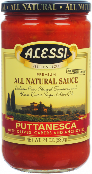 ALESSI: Puttanesca Sauce, 24 oz - 0071072004050