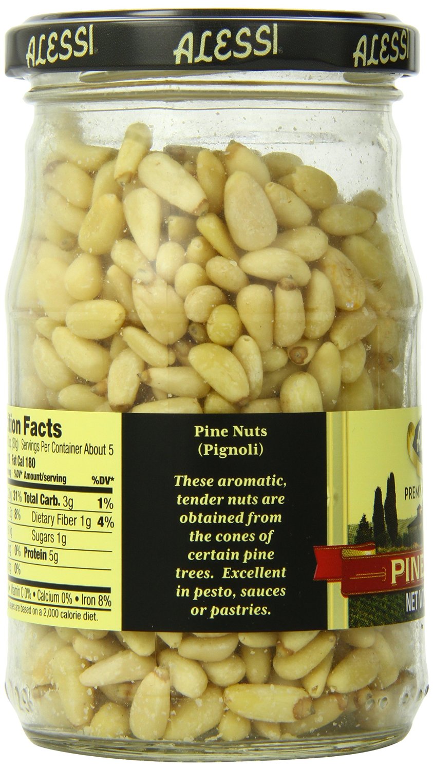 ALESSI: Pignoli Pine Nuts, 5 Oz - 0071072012604