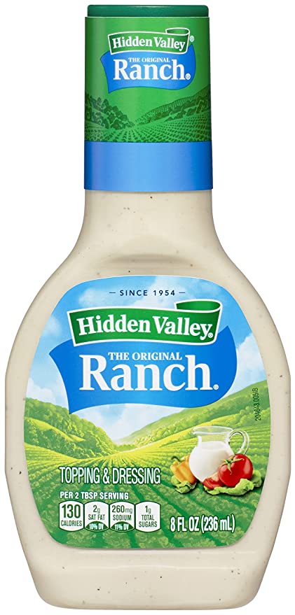  Hidden Valley Original Ranch Salad Dressing & Topping, Gluten Free - 8 Ounce Bottle (Package May Vary)  - lemonade