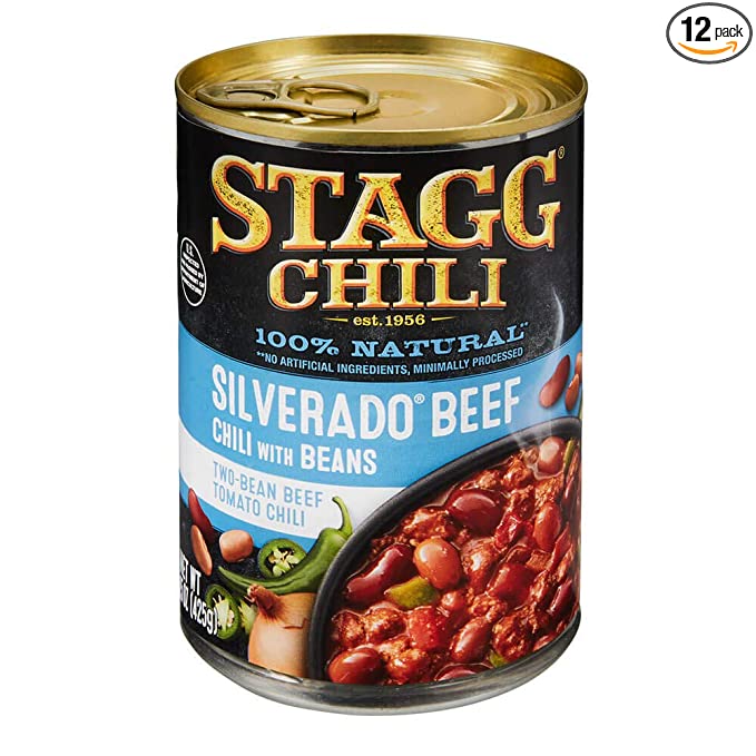  Stagg Silverado Beef Chili with Beans, 15 Ounce (Pack of 12)  - 071106720222