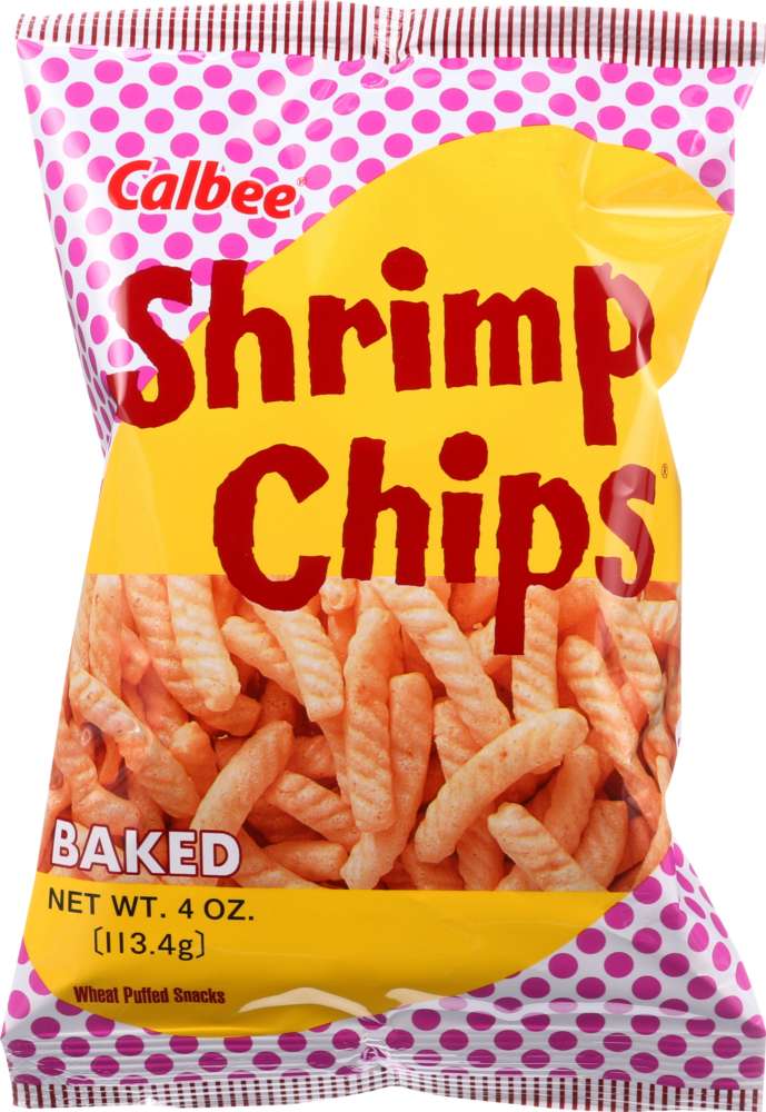 Calbee Snapea Crisp - Chips - Baked - Shrimp Flavored - 4 Oz - Case Of 12 - 0071146000148