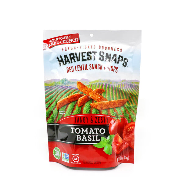 Calbee Snapea Crisp - Lentil Snaps - Tomato Basil - Case Of 12 - 3 Oz - 0071146003019