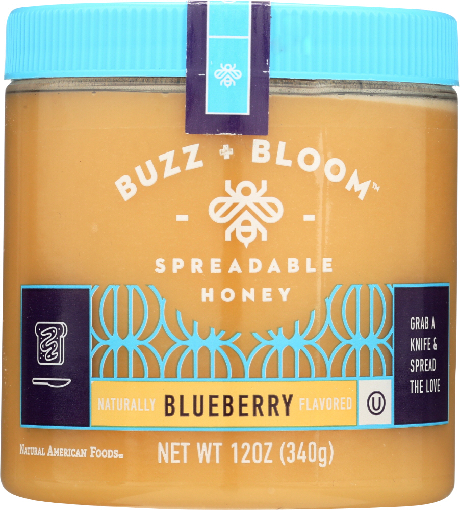 NATURAL AMERICA: Blueberry Spreadable Honey, 12 oz - 0071238700024