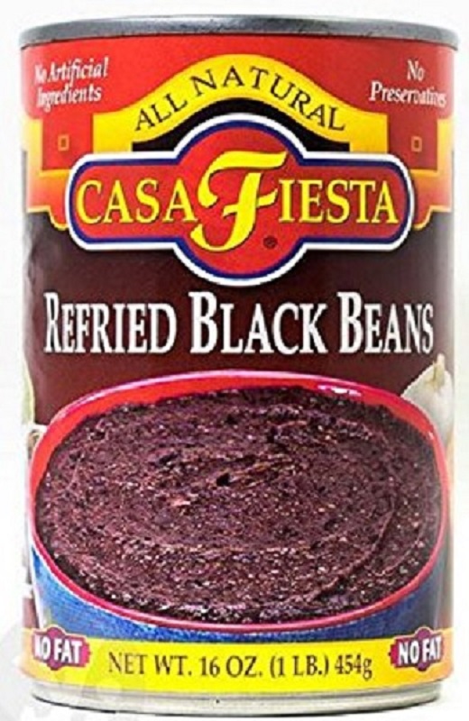 CASA FIESTA: Refried Black Beans No Fat, 16 oz - 0071240700142