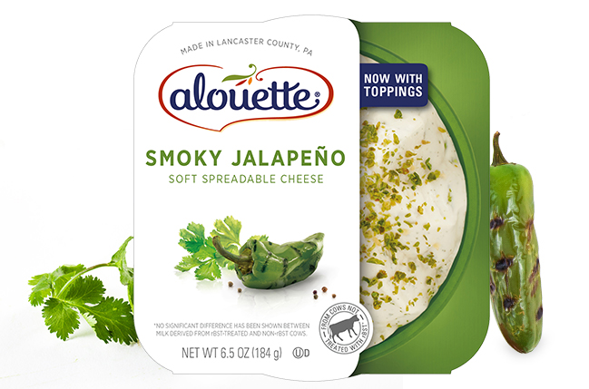 ALOUETTE: Smoky Jalapeno Soft Spreadable Cheese, 6.50 oz - 0071448300571