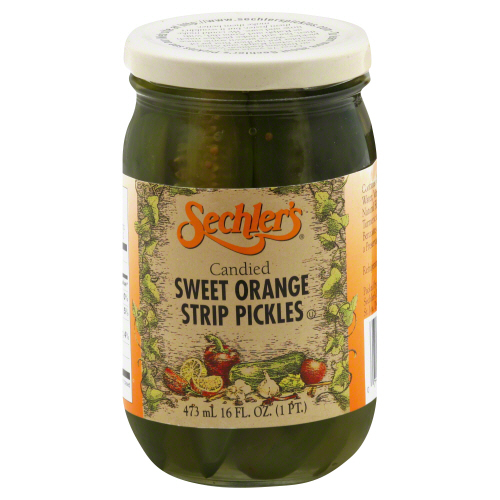 Sechler'S, Strip Pickles, Candied Sweet Orange - sechlers