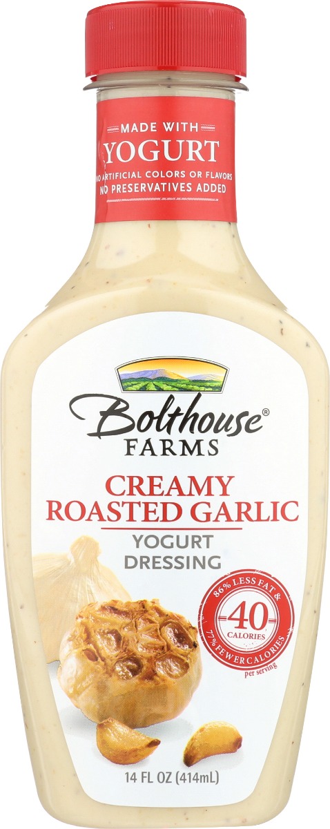 BOLTHOUSE: Creamy Roasted Garlic Yogurt Dressing, 14 oz - 0071464018801