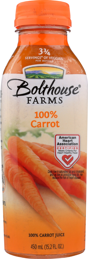 BOLTHOUSE FARMS: 100% Carrot Juice, 15.20 oz - 0071464200404