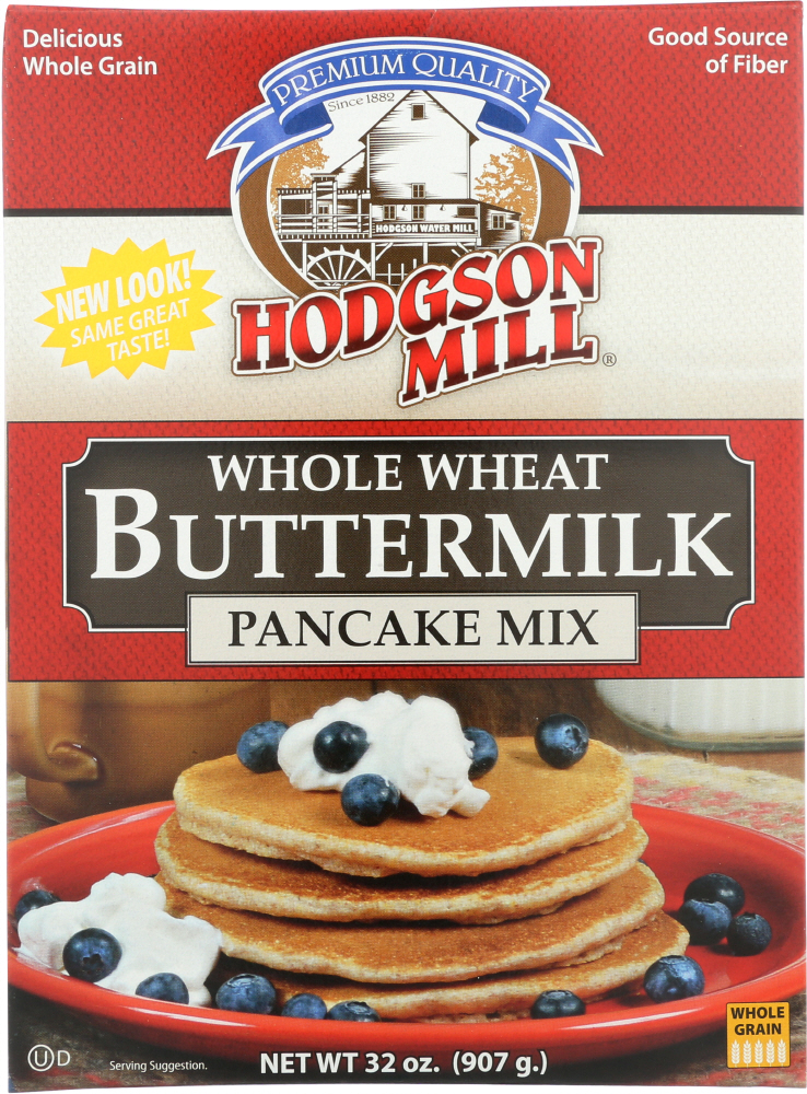 HODGSON MILL: Whole Wheat Buttermilk Pancake Mix, 32 oz - 0071518020224