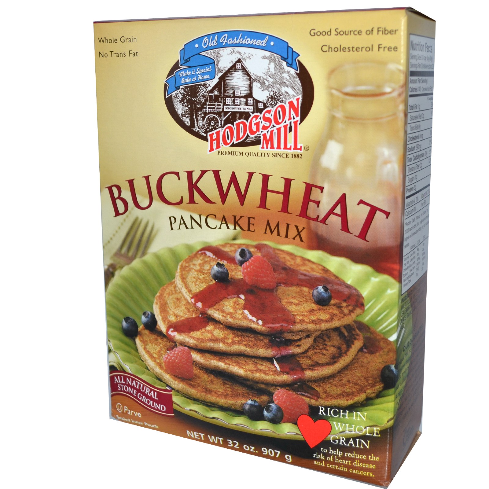 HODGSON MILL: Old Fashioned Buckwheat Pancake Mix, 32 oz - 0071518020248
