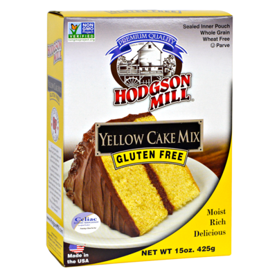 HODGSON MILL: Yellow Cake Mix Gluten Free, 15 oz - 0071518021306