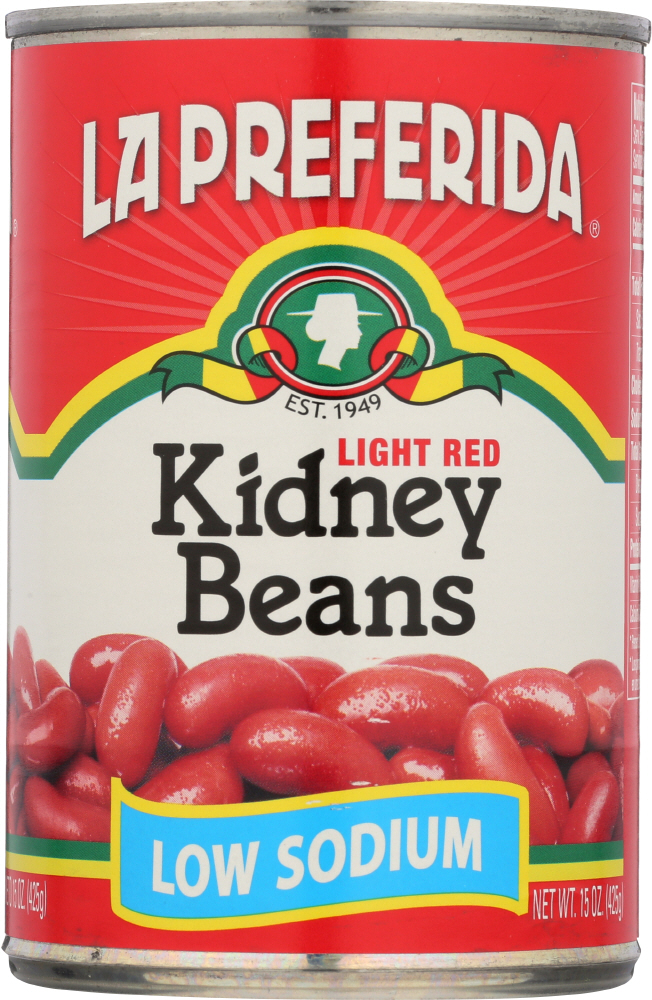 LA PREFERIDA: Low Sodium Light Red Kidney Beans, 15 oz - 0071524017850