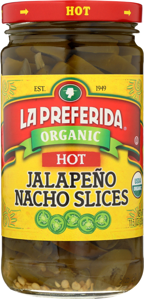 Organic Hot Jalapeno Ncho Slices, Jalapeno Nacho Slices - 071524159208