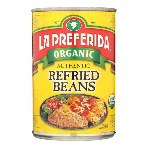 La Preferida Organic Authentic Refried Beans - Case Of 12 - 15 Oz - 071524159307