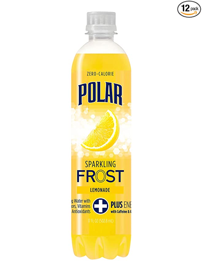  Polar Beverages Frost Sparkling Water, Lemonade, 17 Fluid Ounce (Pack of 12)  - 071537142532