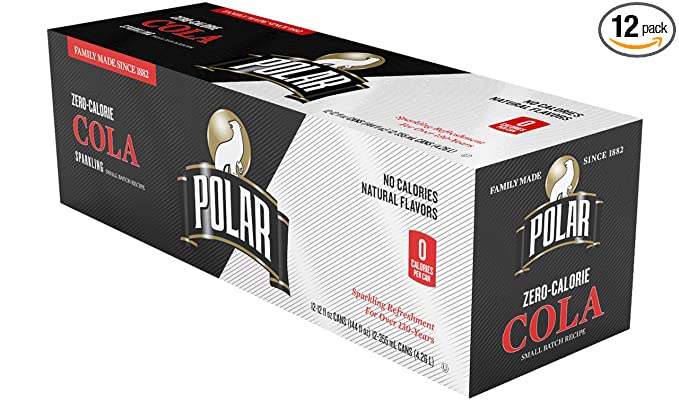  Polar Beverages Diet Caffeine Free Polar Cola, 12 Fluid Ounce (Pack of 12)  - 071537201529