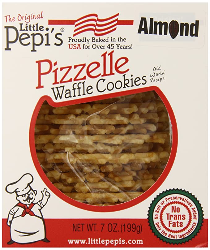  Little Pepi's Pizzelles, Almond, 7 Ounce  - 071553007501