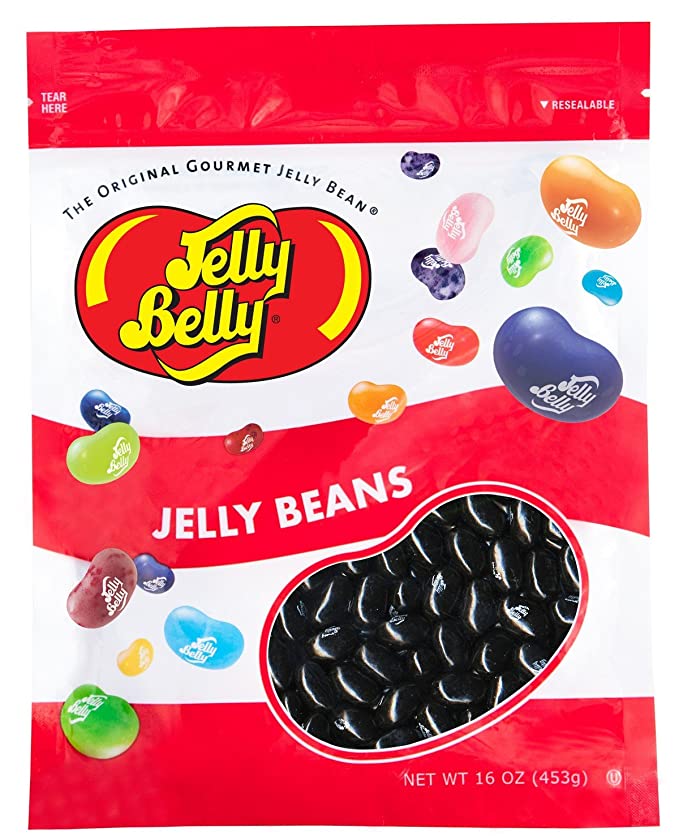  Jelly Belly Licorice Jelly Beans - 1 Pound (16 Ounces) Resealable Bag - Genuine, Official, Straight from the Source  - 071570003647