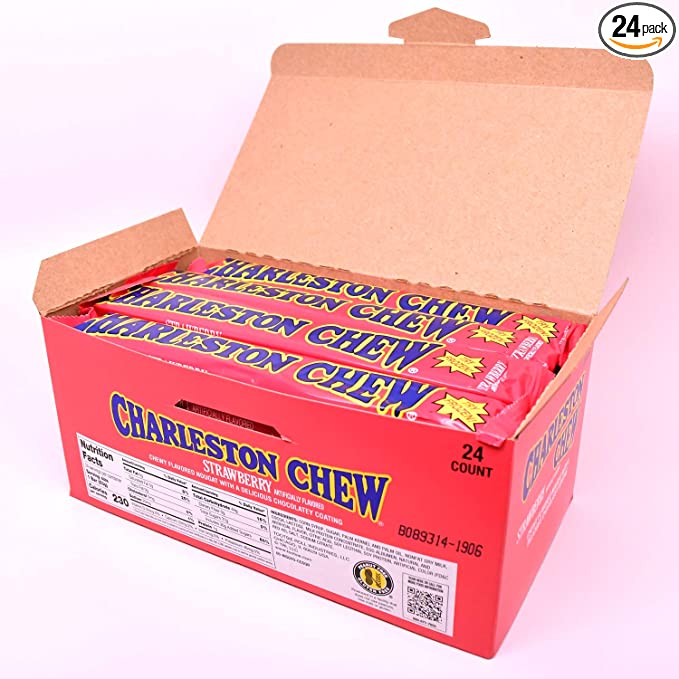  Tootsie Roll Charleston Chews, Strawberry, 1.875 Oz Bars (Pack of 24) - 071720331200