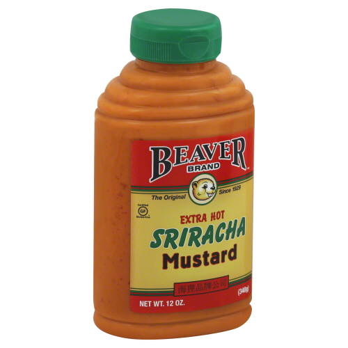 BEAVER: Extra Hot Sriracha Mustard, 12 oz - 0071828003047