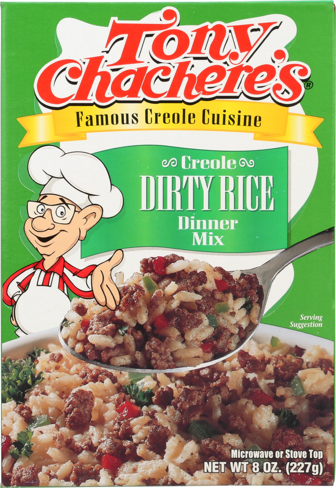 TONY CHACHERE’S: Creole Dirty Rice Dinner Mix, 8 oz - 0071998003601