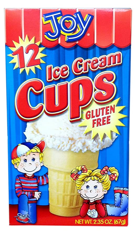  Joy Cone GLUTEN FREE 12-Count ICE CREAM CUPS 2.35oz (6 Pack)  - 072092333120