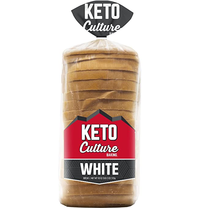  White Keto Bread - Zero NET Carbs - Keto Diet Approved - 2 Loaf Pack (2 x 18oz) by Keto Culture Bakery, 18 oz  - 072220020045