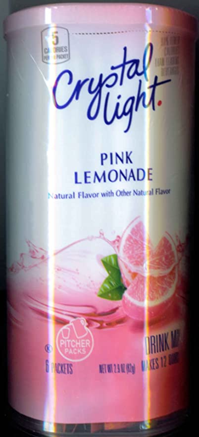  CRYSTAL LIGHT POWDERED DRINK MIX NATURAL PINK LEMONADE 12 QT  - 072244566406