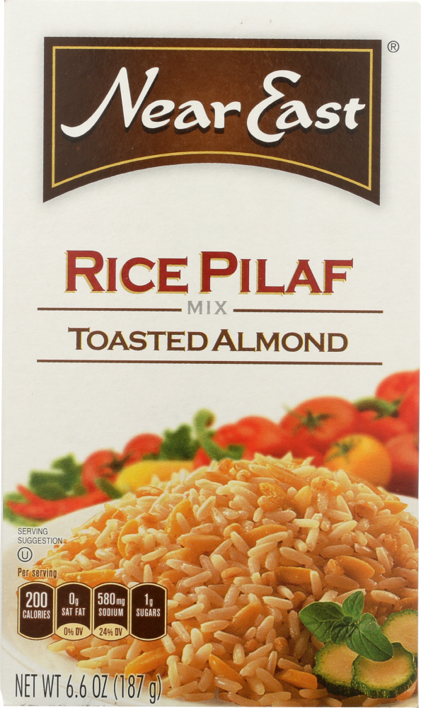 NEAR EAST: Rice Pilaf Mix Toasted Almond, 6.6 Oz - 0072251001464