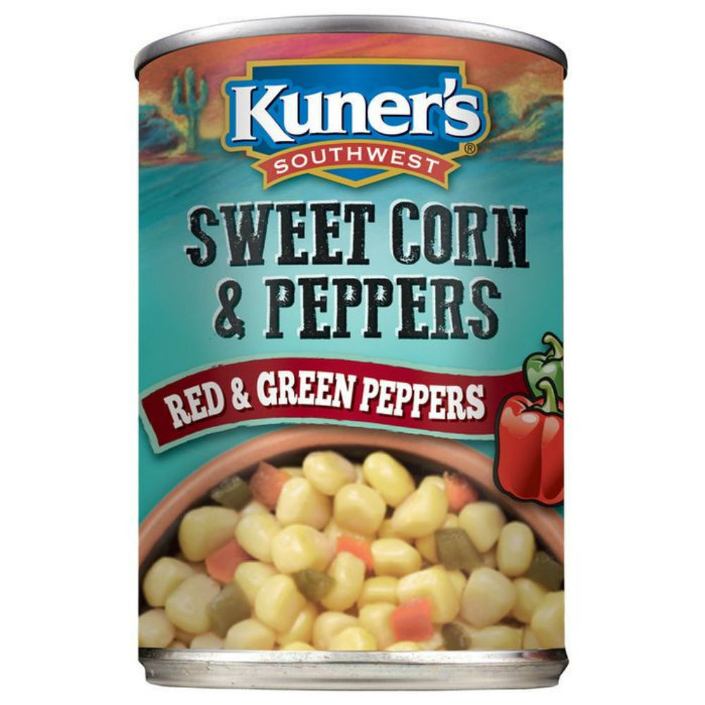 KUNER’S: Southwestern Corn ‘n Peppers with Extra Crispy Corn, 15 Oz - 0072273133051