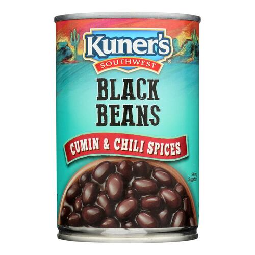 KUNERS: Southwest Black Beans with Cumin & Chili Spices, 15 oz - 0072273133181