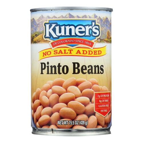 Kuner - Pinto Beans - No Salt Added - Case Of 12 - 15 Oz. - 072273137103