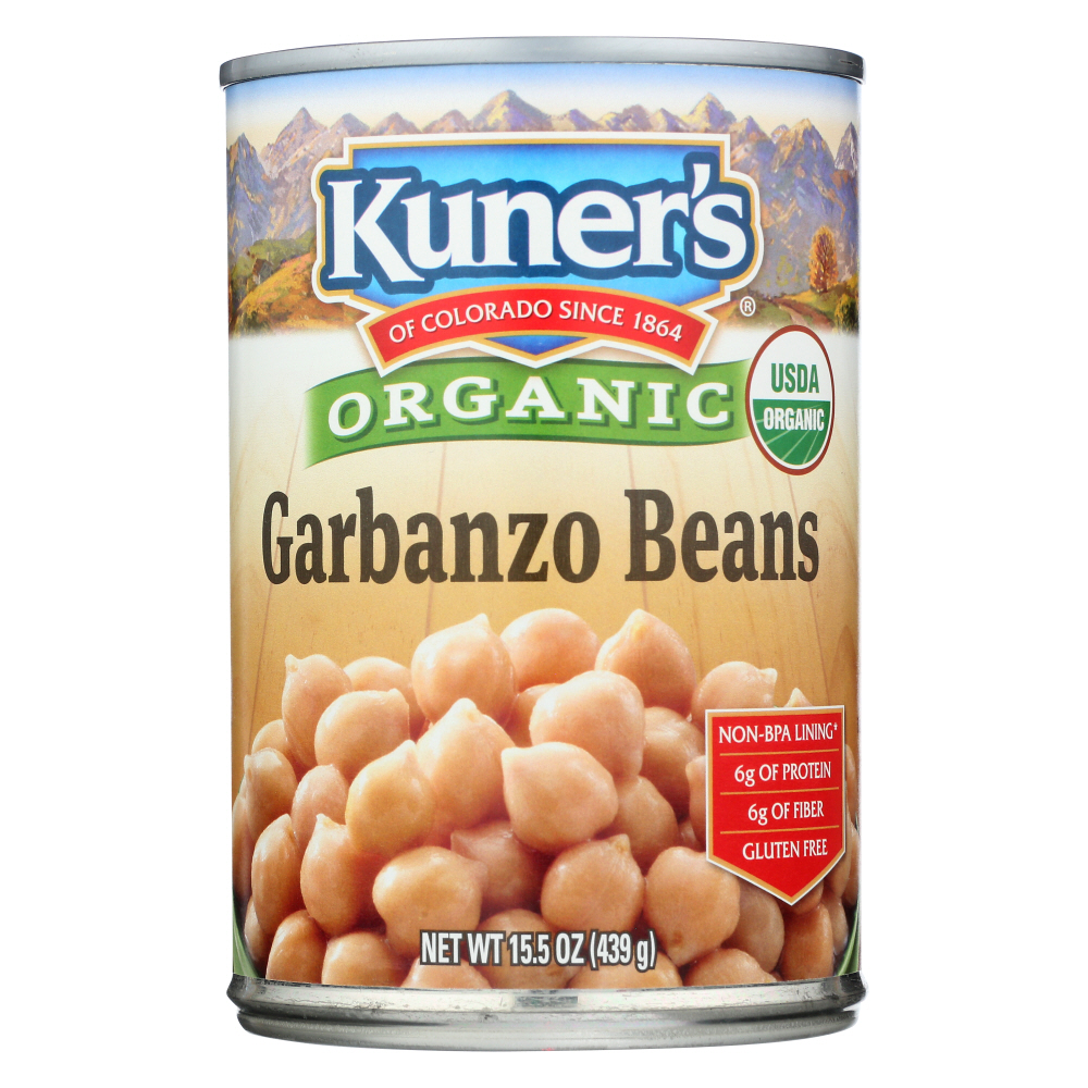 KUNERS: Organic Garbanzo Beans, 15 oz - 0072273469303