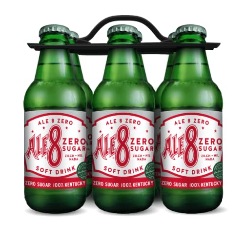 Ale 8 One, Diet, Zero Sugar Mini Bottles, 7 Ounces, Pack of 6, 100% Kentucky Soft Drink - 072275200379