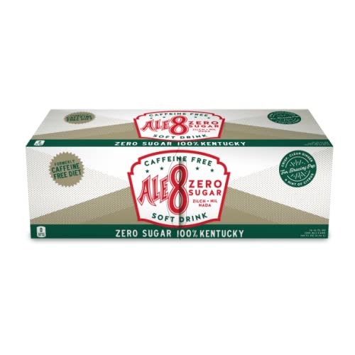 Ale 8 One Caffeine Free, Zero Sugar, 12 Pack of 12 Oz Cans, One 12 Pack. 100% Kentucky Soft Drink - 072275300147