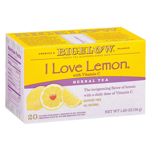 BIGELOW: Herbal Tea Caffeine Free I Love Lemon, 20 Tea Bags - 0072310000520