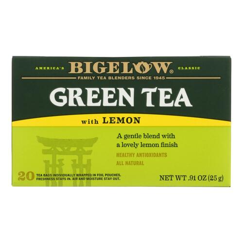 BIGELOW: Green Tea With Lemon, 20 tea bags - 0072310001459