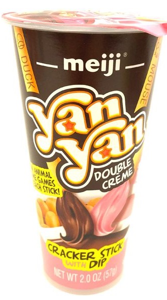 MEIJI: Cracker Stick with Dip Yan Yan Double Cream, 2 oz - 0072320710044