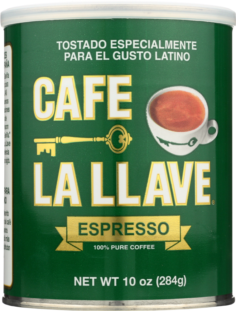 CAFE LA LLAVE: Pure Espresso Coffee, 10 oz - 0072323052264