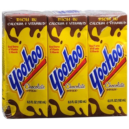  YOO HOO CHOCOLATE DRINK 3 PACK BOXES CAFFEINE FREE  - 072350020366